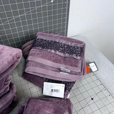LOT of new Bedazzled Plum (4) 3 Piece NEW sets