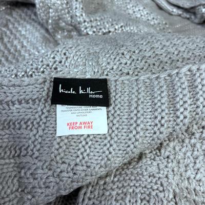 2 NEW Gray Sparkle Throws 