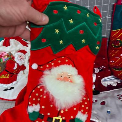 Large Lot Of Nice Christmas Stockings. Velvet