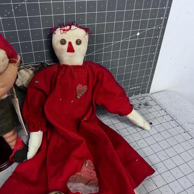 Primitive Hand Crafted Dolls, (6)