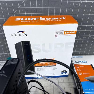Surf Board Modem and WIFI Router 