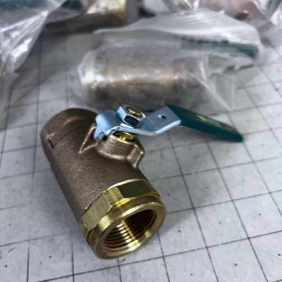 7 Brand New Brass GATE Valves Brand NEW 
