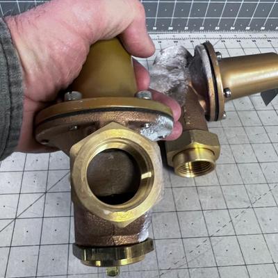 2 Brass 1" Pressure Regulators 
