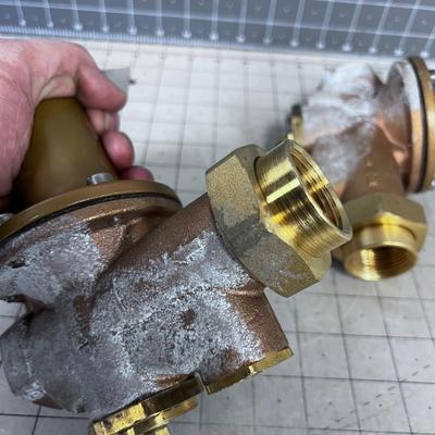 2 Brass 1" Pressure Regulators 