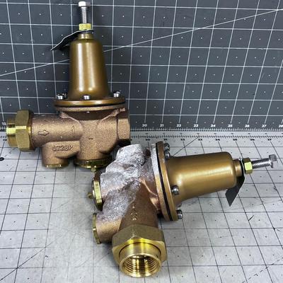 2 Brass 1" Pressure Regulators 