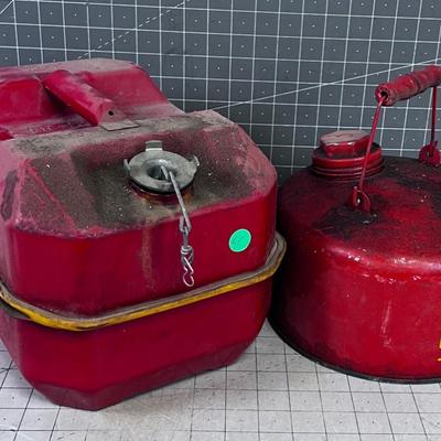 2 VINTAGE Gas Cans