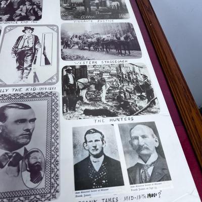 Famous Outlaws and the Old West Poster, Framed 