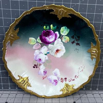 Limoges Hand Painted Floral Platter