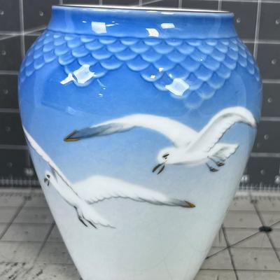 Royal Copenhagen Vase with Sea Gulls 