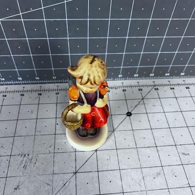 Hummel Figurine Girl with a Basket and a Backpack
