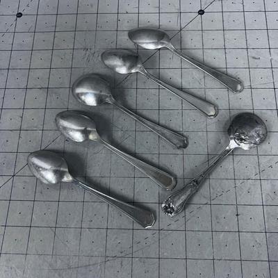 Antique Silver Plated Spoons (6) 