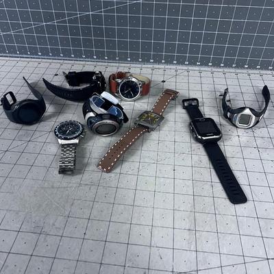 Grouping of Men's Watches including the SAMSUNG Smart Watch