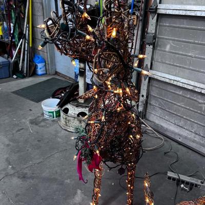 Decorative Wire Deer, with lights