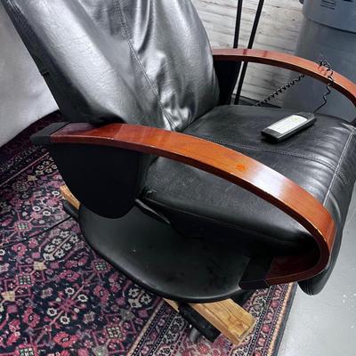 Massage Chair, Black Leather, by Human Touch Technology
