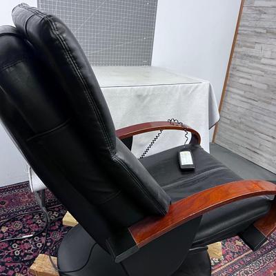Massage Chair, Black Leather, by Human Touch Technology