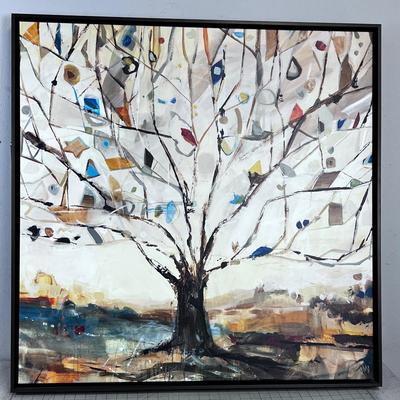 Art Print  of TREE on Canvas, Framed Nicely