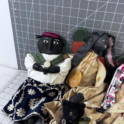 Collection of PRIMITIVE Dolls, All Unique