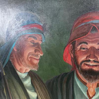 3 Wise Ancient Men, Inspired by Scripture, Oil Painting on Board. 