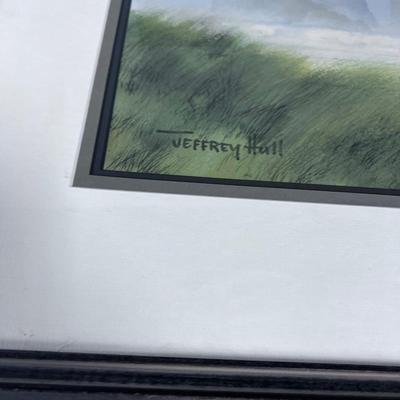 Incredible!! Title:  North Coast Rain. Jeffery Hull Gallery, Original Water Color Framed And Matted 