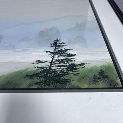 Incredible!! Title:  North Coast Rain. Jeffery Hull Gallery, Original Water Color Framed And Matted 