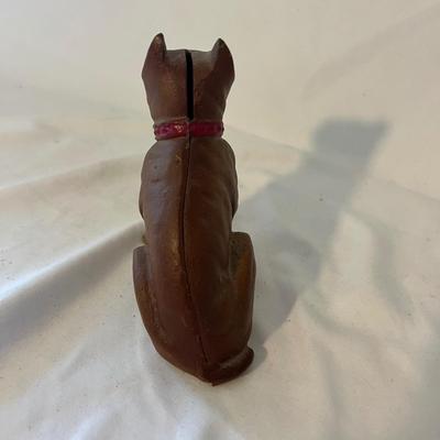 Cast Iron Dog Bank (D-MK)