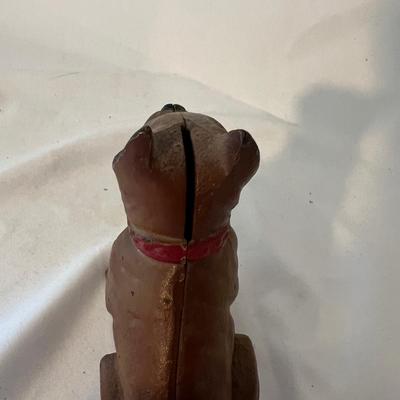 Cast Iron Dog Bank (D-MK)