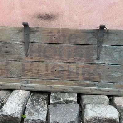 Antique â€œThe House of Hughesâ€ Wood Sign