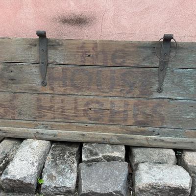 Antique â€œThe House of Hughesâ€ Wood Sign