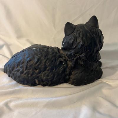 Three Cast Iron Black Cat Door Stops (D-MK)
