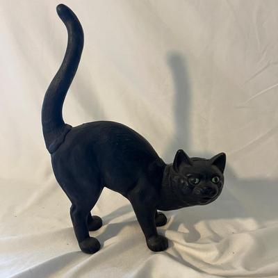 Three Cast Iron Black Cat Door Stops (D-MK)