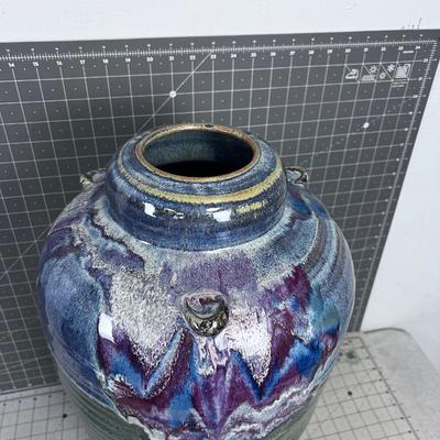 Pottery, Noted UTAH Artist of Park City, Bruce Larrabee 24" Jardiniere 