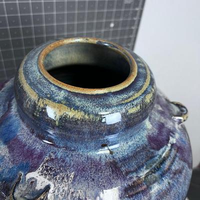 Pottery, Noted UTAH Artist of Park City, Bruce Larrabee 24" Jardiniere 