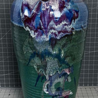 Pottery, Noted UTAH Artist of Park City, Bruce Larrabee 24" Jardiniere 