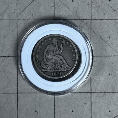 1871 Seated Liberty Half Dollar