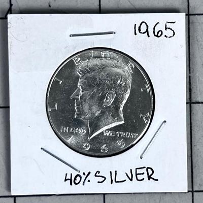 1965 Kennedy 40% Silver Half Dollar