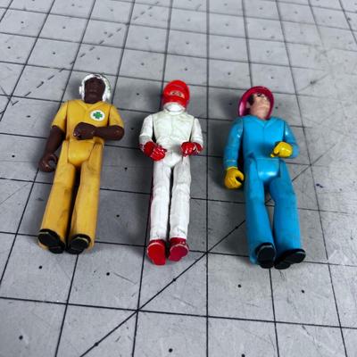 (3) Vintage 1970's Fisher Price 3" Figures 