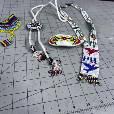 Several Native American BEADED Jewelry
