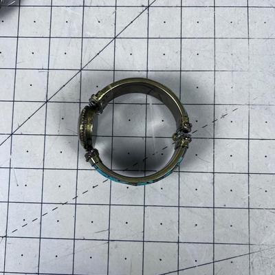 Bracelet: Brace, Fractures of Turquoise and Opalite 