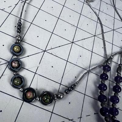 2 Liquid Silver/ Amethyst & Liquid Silver /Unikite 