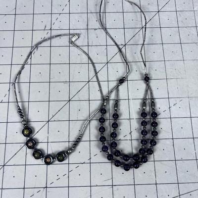 2 Liquid Silver/ Amethyst & Liquid Silver /Unikite 