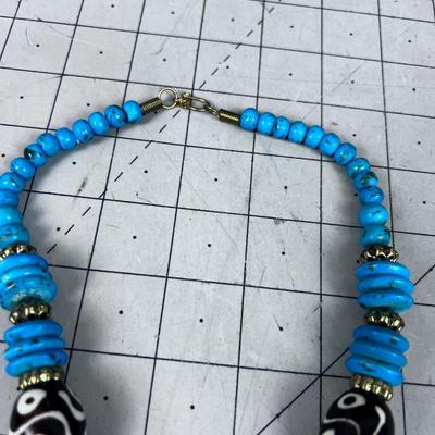 Brass Chunky Howlite Dyed INTERESTING! 