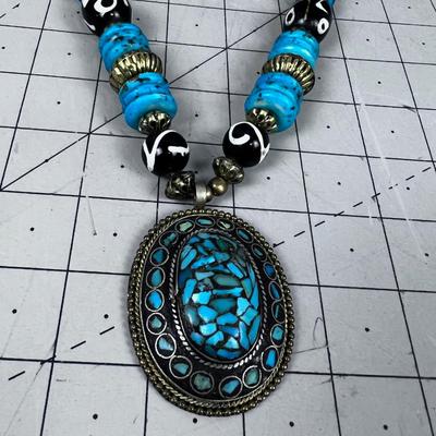 Brass Chunky Howlite Dyed INTERESTING! 
