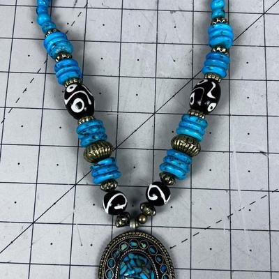 Brass Chunky Howlite Dyed INTERESTING! 
