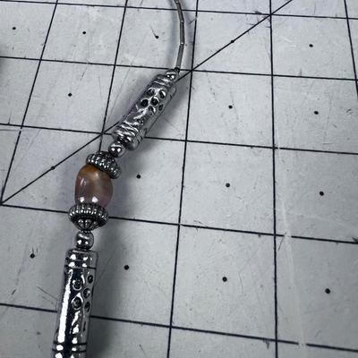 Silver Beads and Carnelian Stones, Excellent Energy