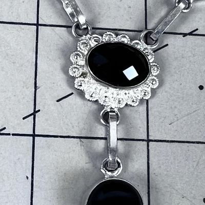 Nice Necklace with Smooth and Facetted Stones