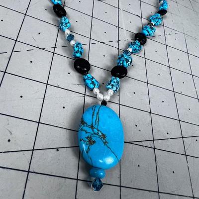 Howlite Dyed and Probably Lava Stones -Still Pretty. 