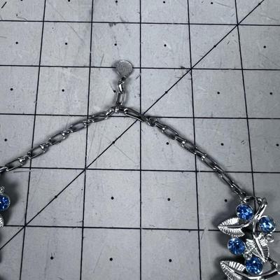 Vintage light Blue Rhinestone Bracelet