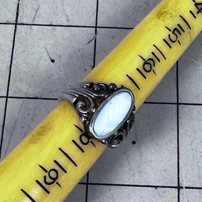 925 Marked Silver Light Blue Stone Anglite? 
