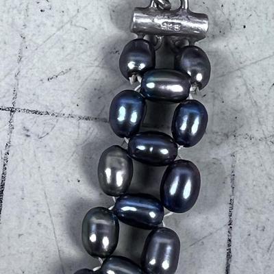 Fresh water Pearls Necklace, 925 Clasp PRETTY! 