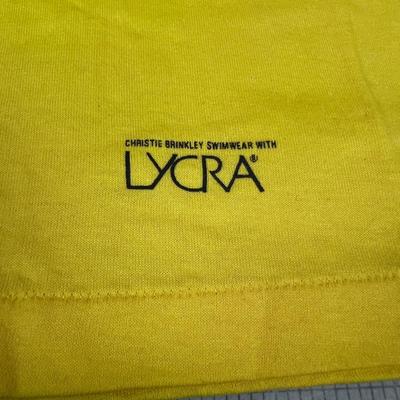 Signed CHRISTY BRINKLEY Yellow T-shirt and PHOTOS 